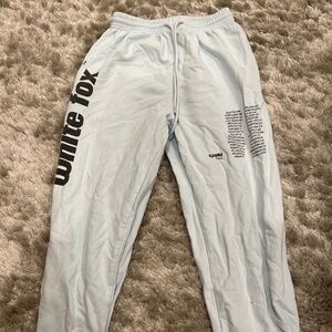 White fox sweatpants
